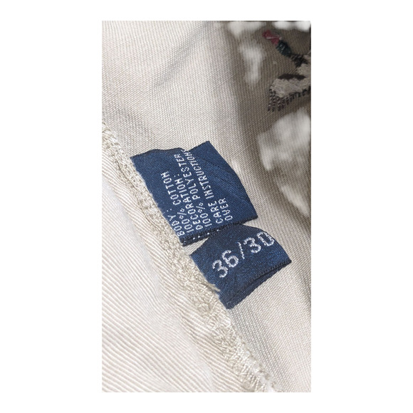 Polo Ralph‎ Lauren Khaki Pants 36x30 Embroidered Mallard Duck All Over Vtg Prep - Picture 4 of 8